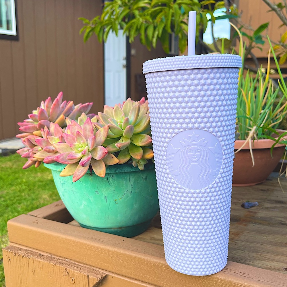 STARBUCKS Matte Lilac Lavender Studded Tumbler Cold Cup